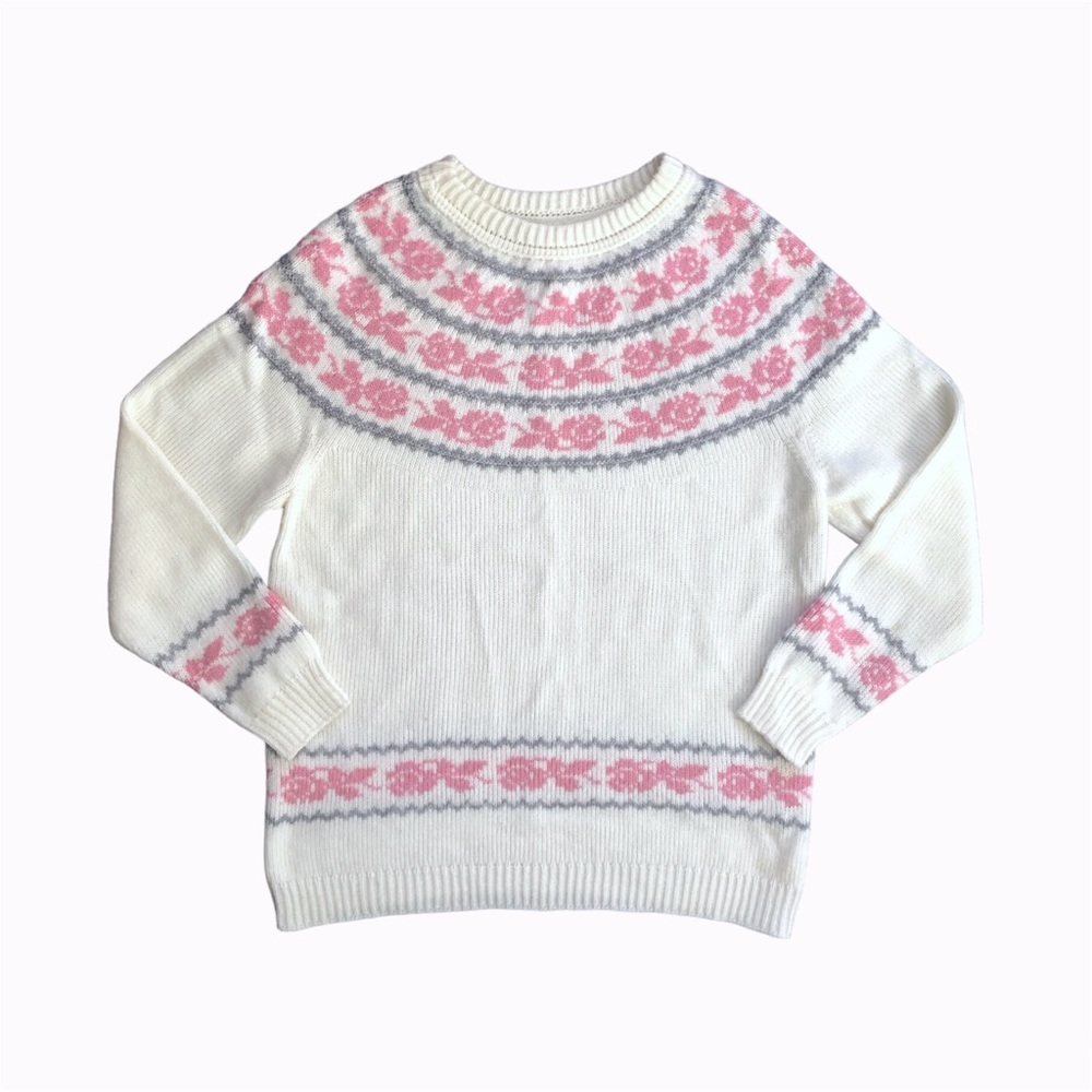 floral knit sweater